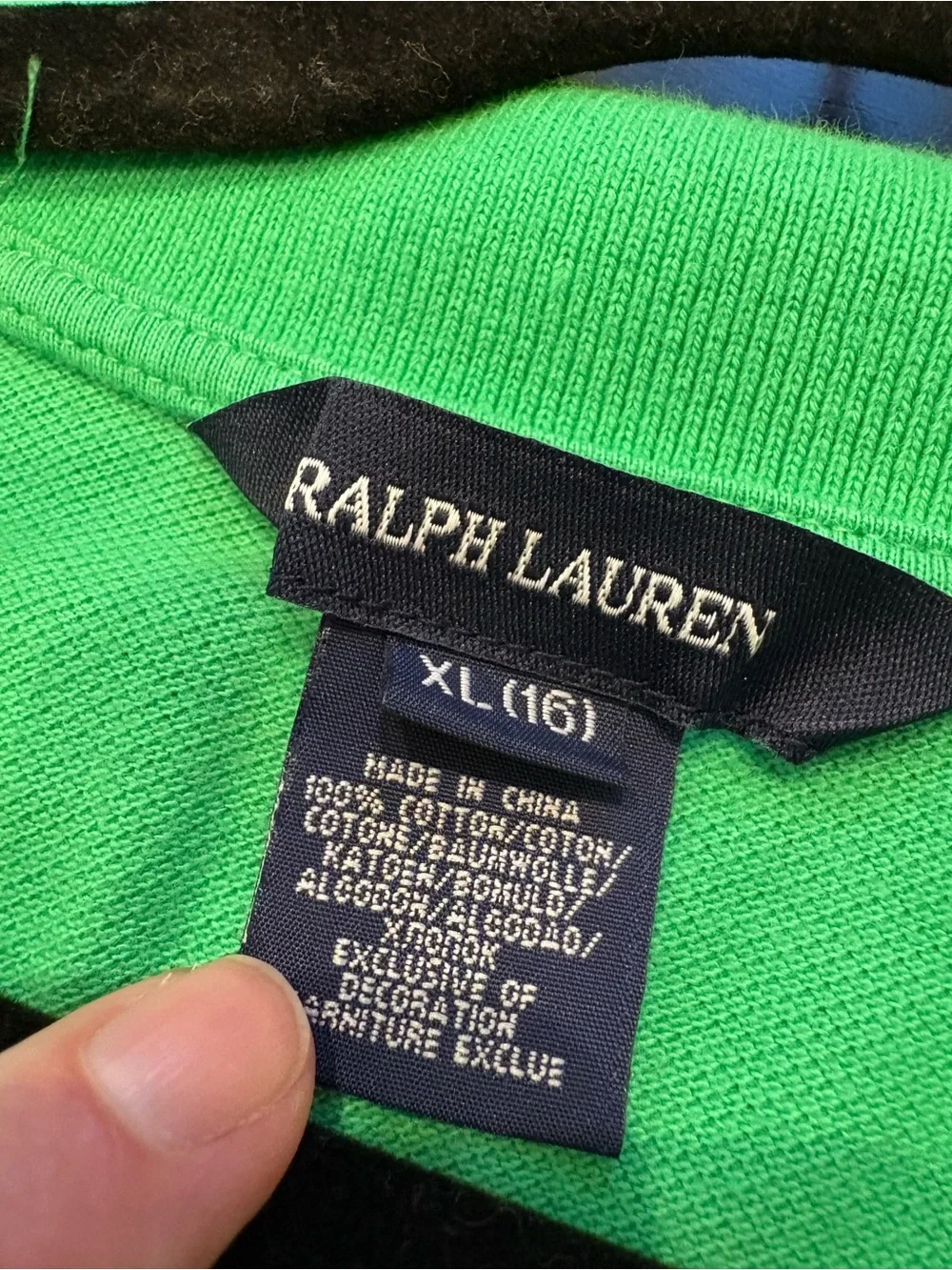 Ralph Lauren Girls Big Pony Polo Dress Green Pink Sleeve Patch 3 Size XL 16